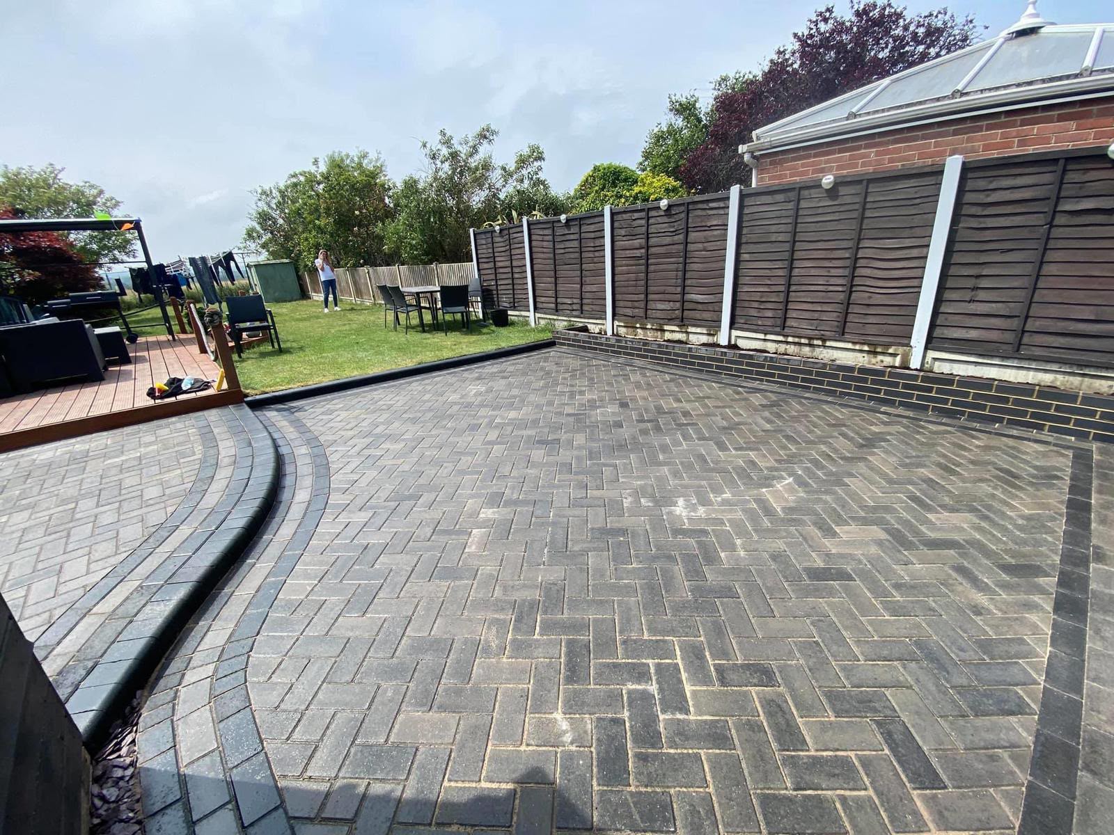 Block paving driveway surface